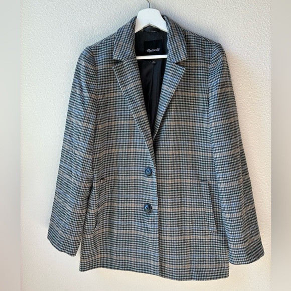 EUC Madewell Dorset Blazer in Bowne Plaid/ Color Essex Houndstooth Menswear (M) - Picture 5 of 15